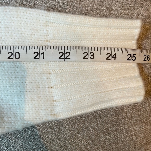 NWT Express Argyle Knit Recycled Polyester Cropped Long Sleeve Mock Neck Sweater - Picture 9 of 11